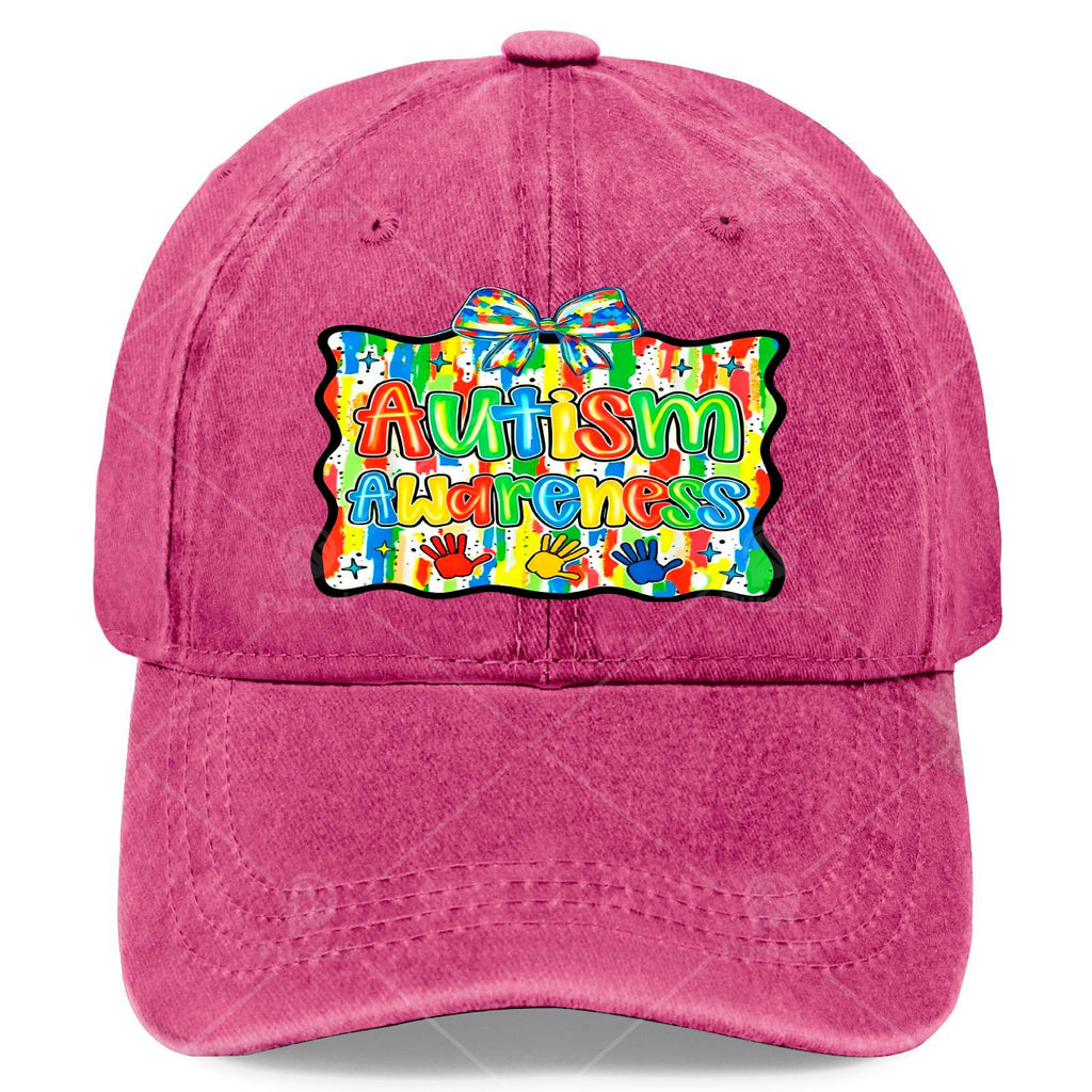 Fashionable Baseball Cap, Unisex, Featuring a Bright Patchwork Design to Promote Autism Awareness