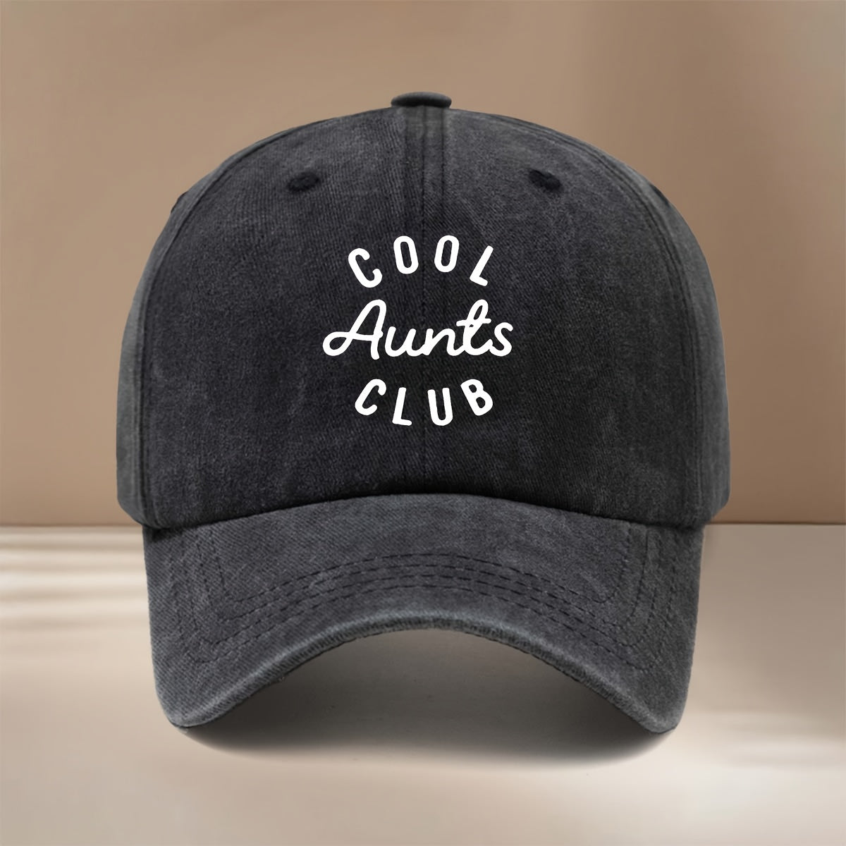 Aunts Cool Club Letter Pattern Baseball Cap Lightweight Fashion Hip-Hop Hat Unisex 6-Panel Cap for Friends' Gatherings, Camping, Comfortable Textured Style, Versatile Duckbill Cap Casual Trendy All-Season Adjustable Size Trucker Hat
