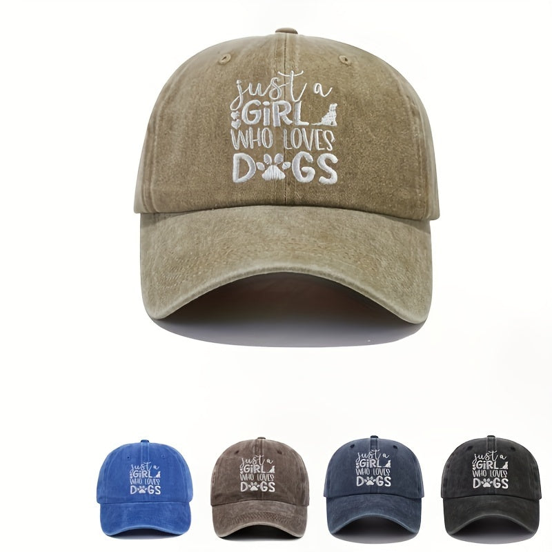 Embroidered Letter Washed Baseball Cap, All-Season Suitable, Unisex Trucker Hat, Breathable And Adjustable Golf Cap, Women'S Summer Fashion Curved Brim Cap, Men'S Y2K Couple'S Hat