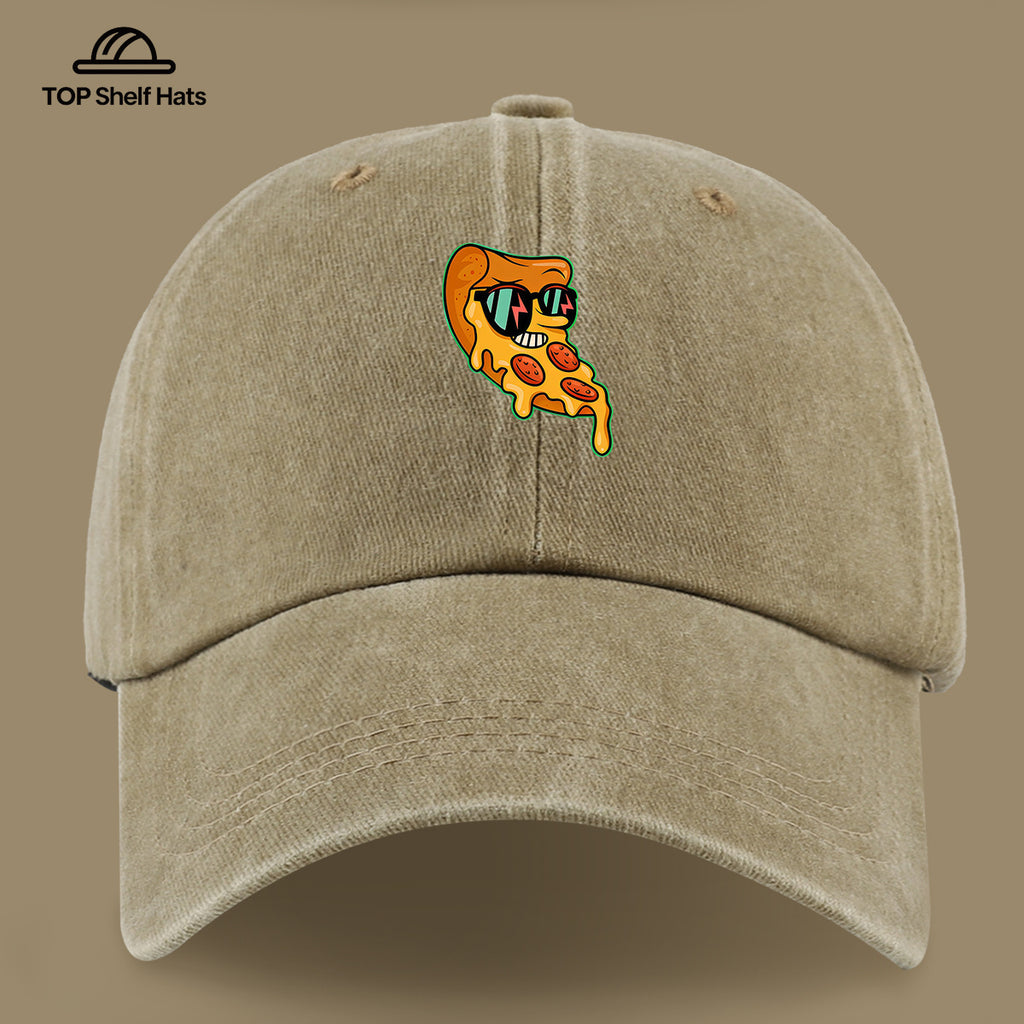 1pc Funny Pizza Slice Print Baseball Cap - Adjustable Vintage PAPA Trucker Dad Hat Suitable for &, Lightweight Breathable for Outdoor, Beach, Skateboarding, Casual Wear - Pizza-Themed, Parties, Daily Fashion Accessory