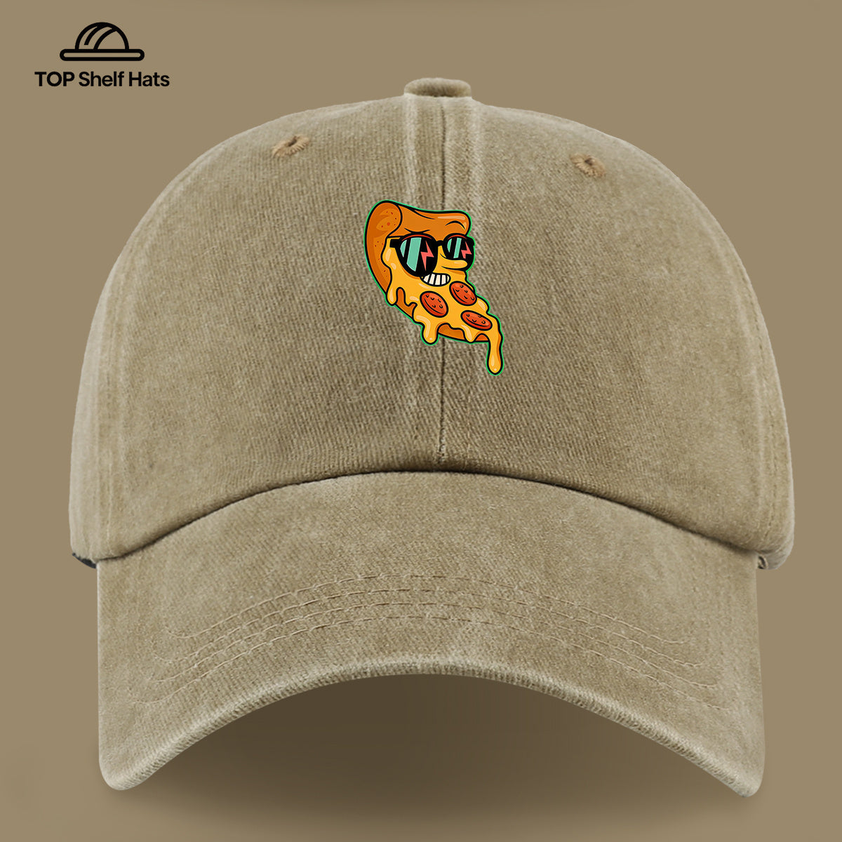 1pc Funny Pizza Slice Print Baseball Cap - Adjustable Vintage PAPA Trucker Dad Hat Suitable for &, Lightweight Breathable for Outdoor, Beach, Skateboarding, Casual Wear - Pizza-Themed, Parties, Daily Fashion Accessory