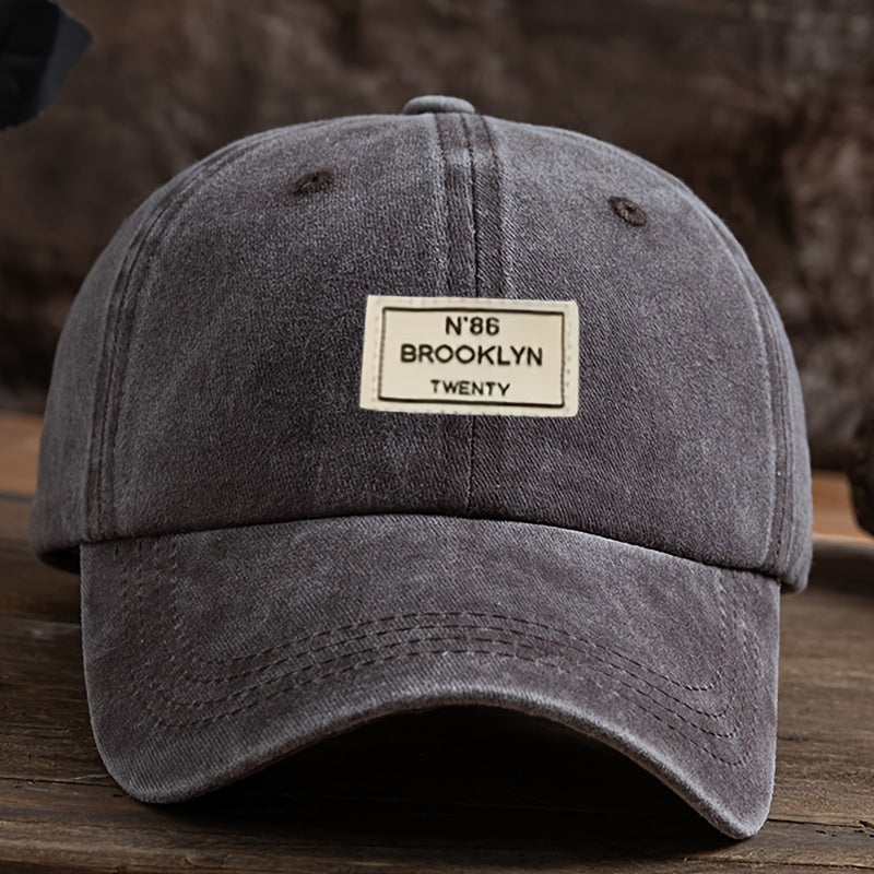 Men'S American Vintage Baseball Cap, Stylish And Versatile, Adjustable Curved Brim Duckbill Hat for Outdoor Fashion
