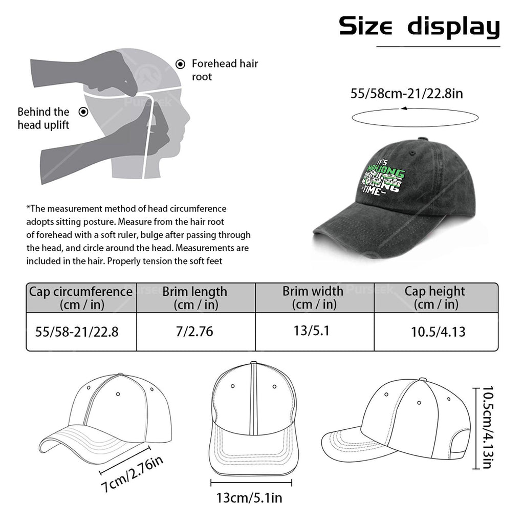It'S Time for Mahjong, a Tile Game Player, Unisex Soft Washed Baseball
