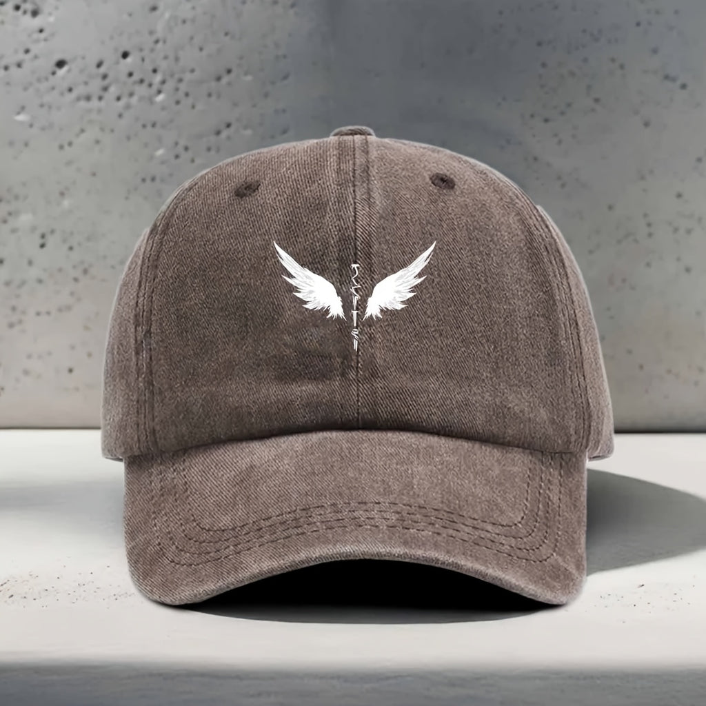Women'S Baseball Cap with Wing Lines And Feather Texture Print, Mystical Dreamy Style for Daily Outings And Parties, Matching Curved Brim Hat Unisex Premium Comfortable 6-Panel Soft Top Cap Washable Adjustable