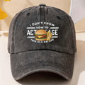 Funny Burger & Fries Graphic Dad Hat - Retro Vintage Baseball Cap with Burger & Fries Print, Machine Washable Adjustable Cap Suitable for Men & Women, Birthday Party Outfits, Casual Streetwear Novelty Gift