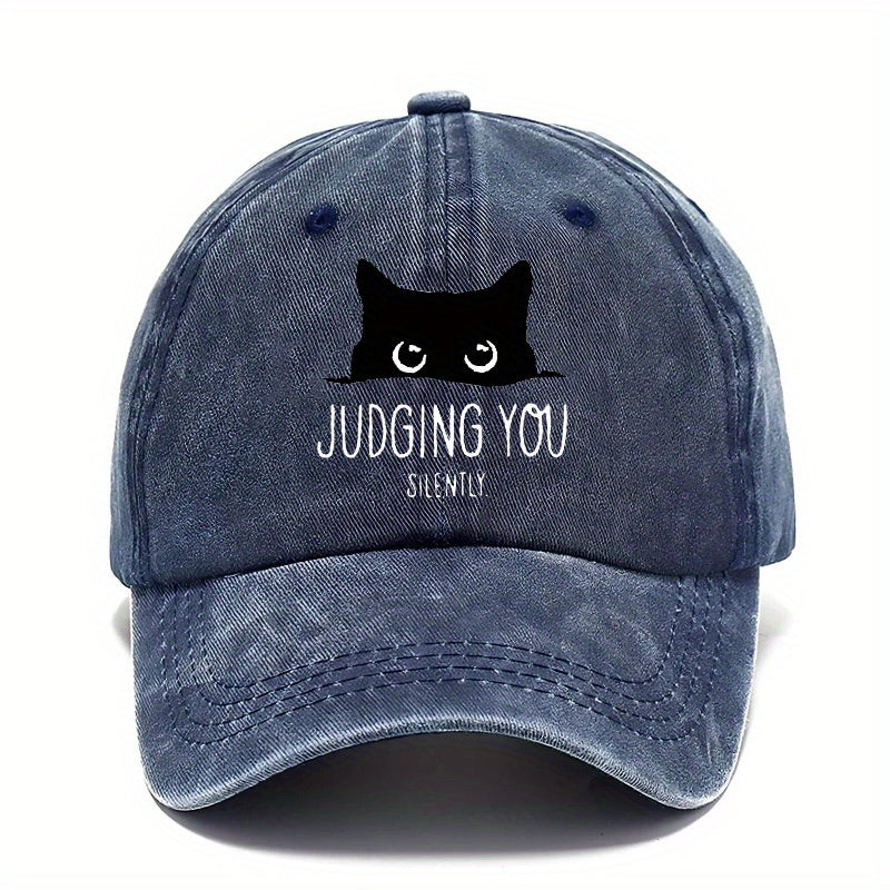 Unisex Vintage Baseball Cap- Adjustable Snap Design, Lightweight and Soft Hat Suitable for Men and Women, Black Vintage Casual Outdoor Sun Hat, Non-Elastic Fit for Daily and Formal Occasions, Suitable for All Seasons, Breathable Material, Essential