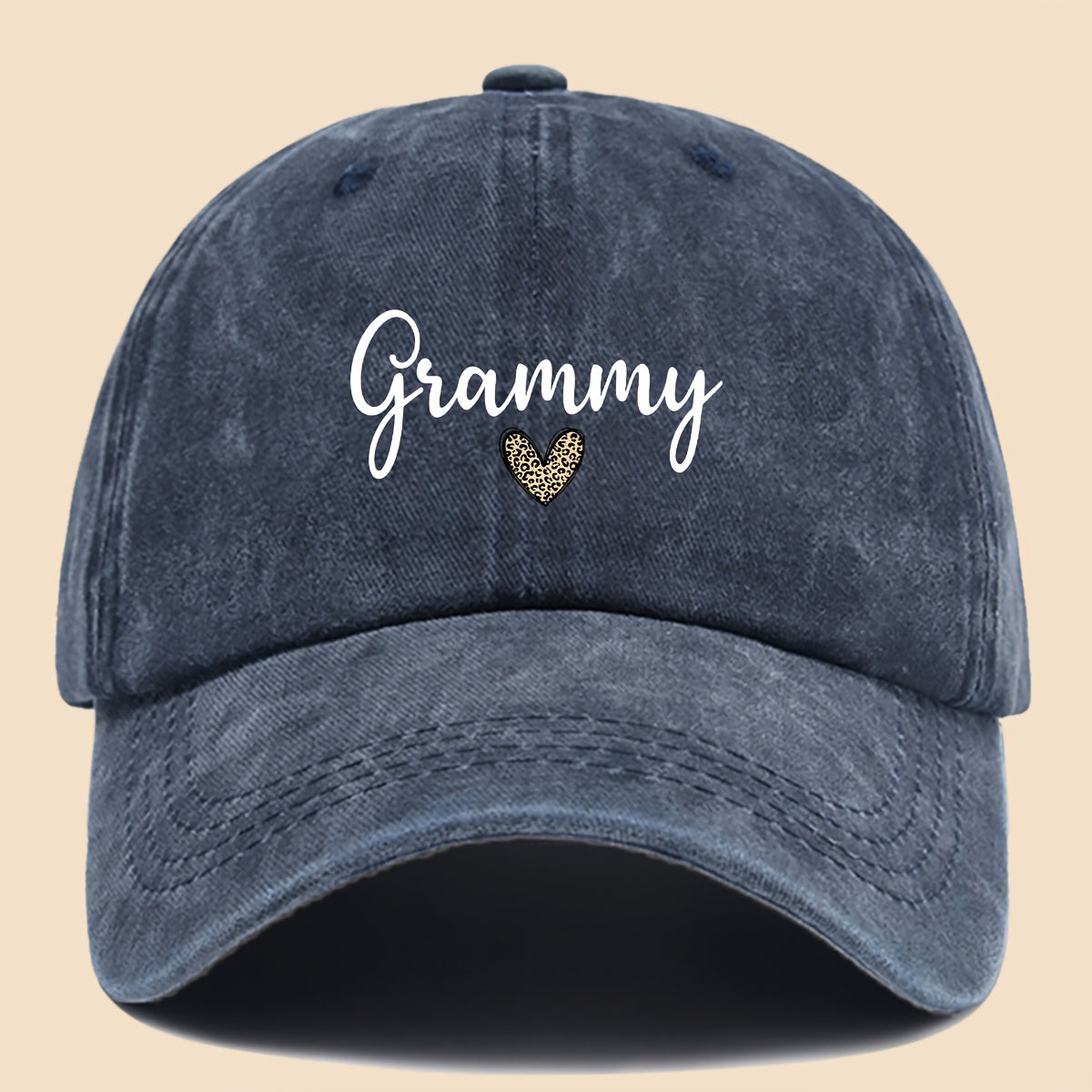 1pc Fashionable "Love And Grammy" Fun Print Baseball Cap, Minimalist Pattern Design, Black Papa Trucker Hat, Breathable And Comfortable, Solid Color Easy, Vintage Soft Top Curved Brim Dad Hat, Adjustable Size, Unisex, Youth Couple Skateboard Hat, C
