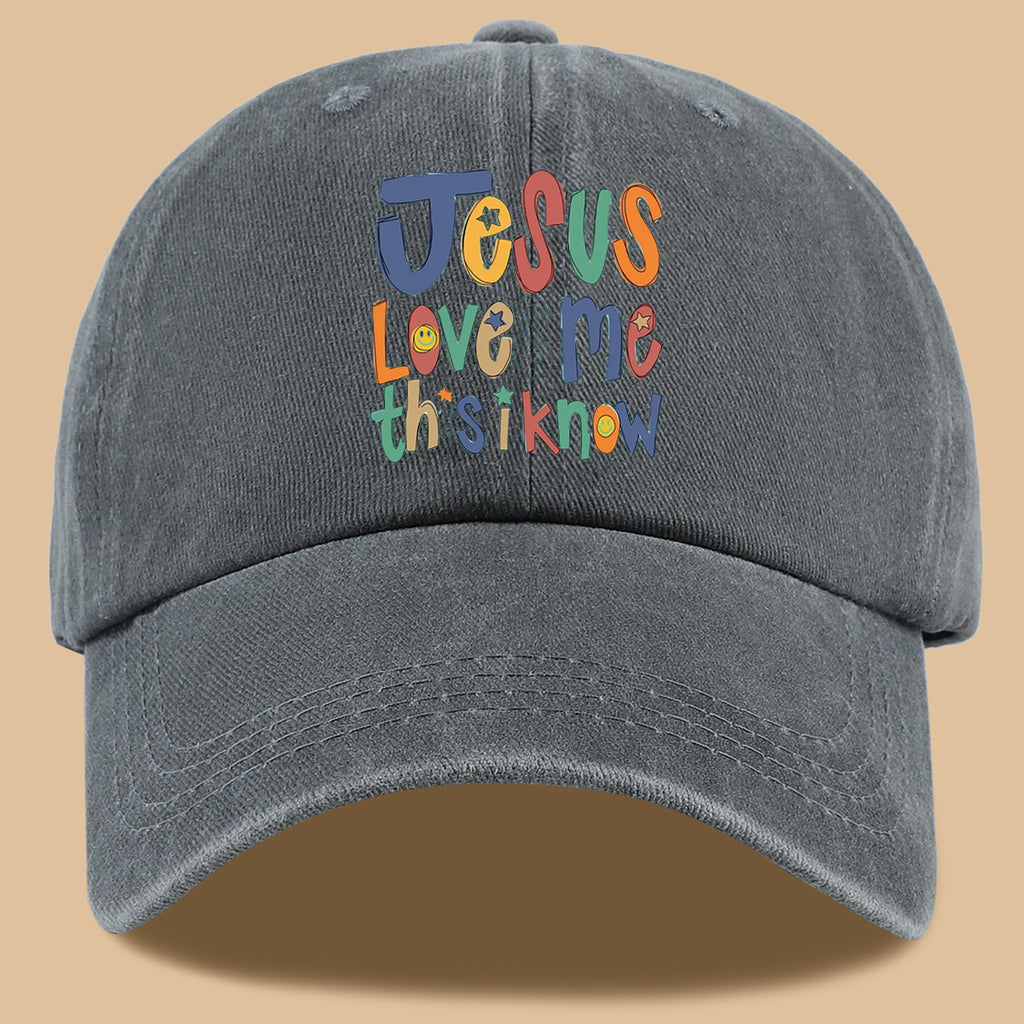 1pc Christian-themed Printed Baseball Cap with a Warm and Affectionate Design, Featuring Rounded, Cute, and Colorful Text. Lightweight, Comfortable, and Breathable Sun Hat with a Stylish, Simple, and Aesthetically Pleasing Look. Adjustable Size