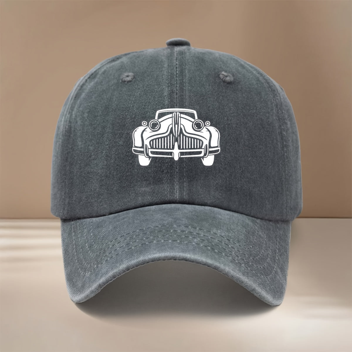 A Stylish Baseball Cap Featuring a Vintage Car Design, Suitable for Both Men And Women. This Comfortable And Lightweight Curved-Brim Hat Is Perfect for Gatherings And Camping