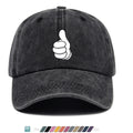 1pc Minimalist Black And White Cartoon Thumbs Up Gesture Print Baseball Cap Fashion Trend Duck Tongue Hat Unisex Adjustable Size Casual Versatile Sun Hat Street Trendy Person Must-Have Outdoor Travel Sun Hat Daily Shopping, Travel, Sports, Party