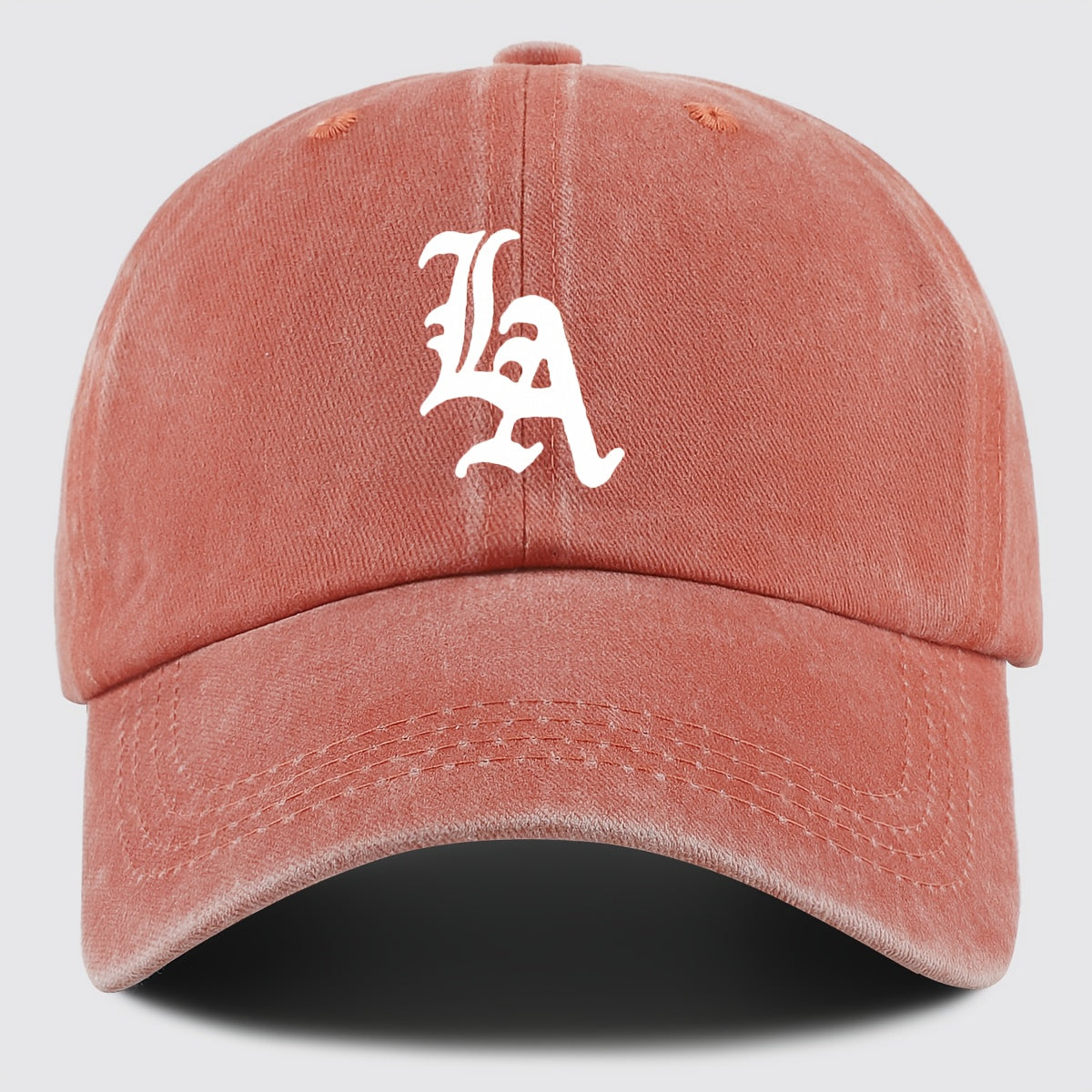 "LA" Printed Baseball Cap Dad Hat, Street Style Golf Cap Mom And Dad Matching, Breathable Comfortable Unisex Design, Workwear Style Trucker Hat, Urban Series Hat Suitable for Parties, Driving, Hip-Hop, Skateboarding, Cycling, Sports, Fitness