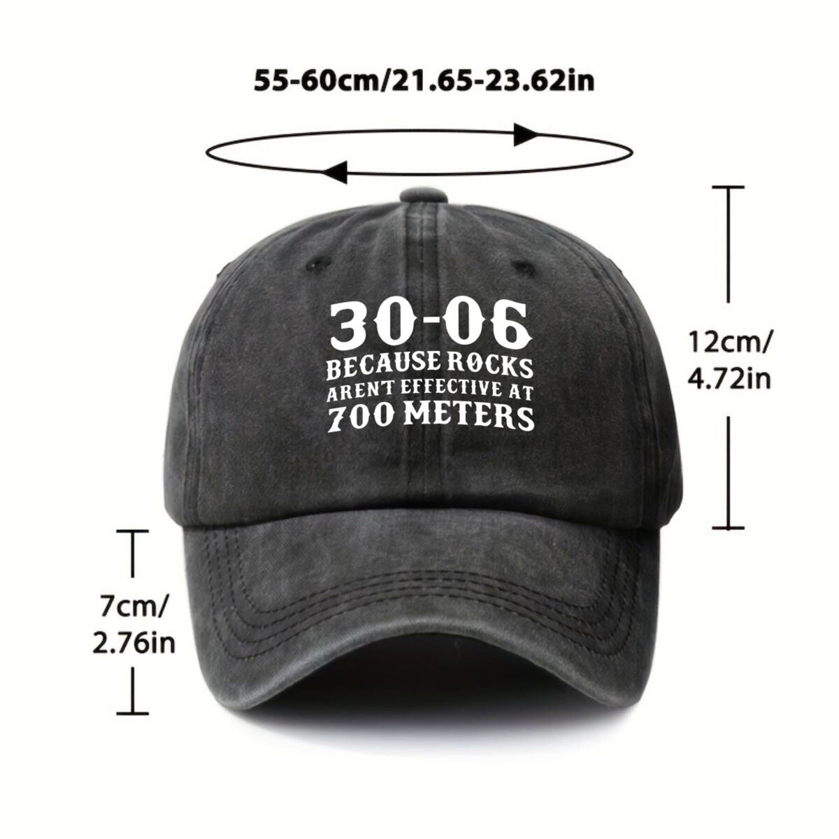 30-06 Because Roses Aren'T Effective at 700 Meters Made of Suitable Material for 2026 New Vintage Duckbill Cap Washed Baseball Cap Men'S Printed Outdoor Fashion Hat Unisex