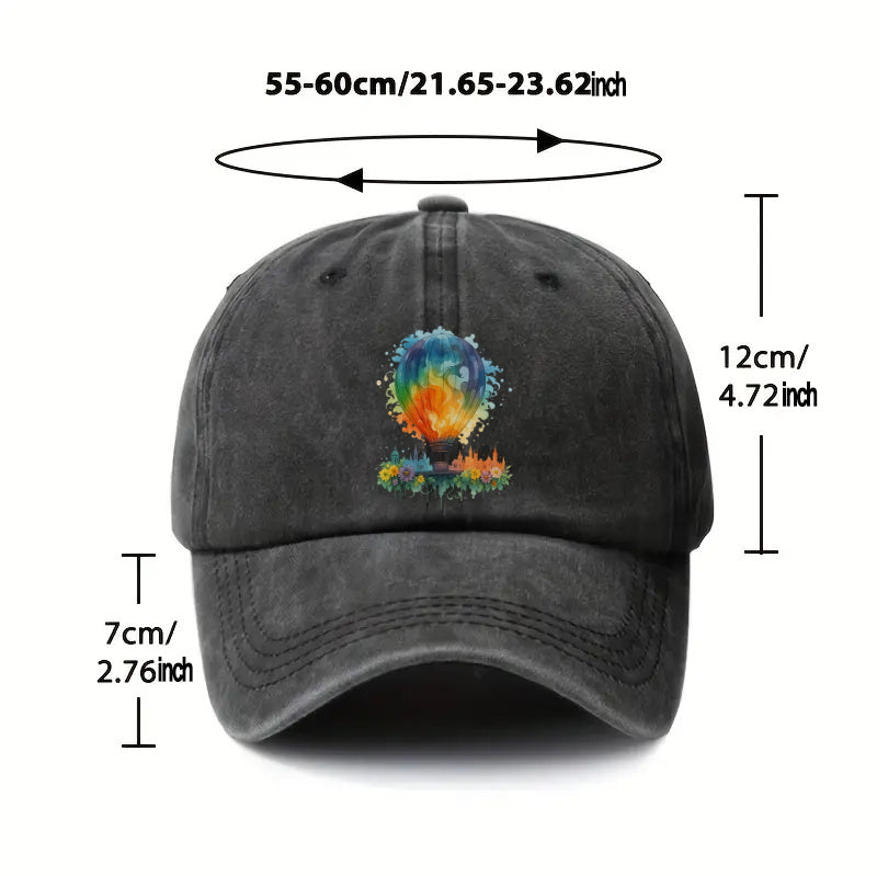 1pc, Adjustable Baseball Cap with Colorful Print, Lightweight Printed Craft Women'S Hat, Ideal Gift for Weddings, Parties, Birthdays, Men'S Trendy Hat, Fashion Casual, Unique Design, Personalized Choice, Showcasing Individual Charm