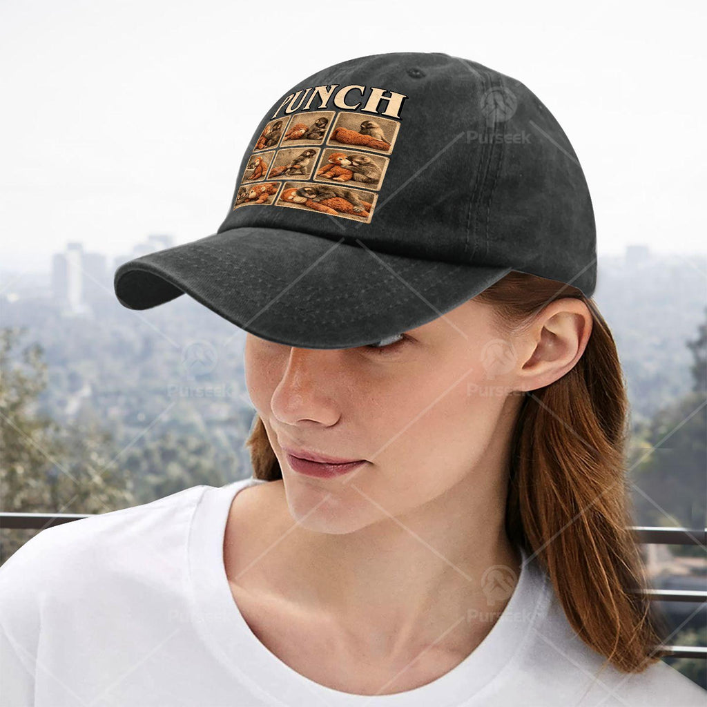 Vintage Monkey Print Baseball Cap with Iconic Moki Monkey Face - Lightweight Adjustable Hat Suitable for Themed Parties, Christmas Gifts, 4th of, Events & Casual Attire - Unisex for Men & Women, Machine Washable Moki