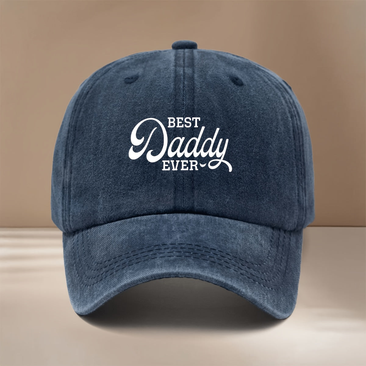 Baseball Cap with "BEST Daddy EVER" Text Graphic, Comfortable and  Curved Brim That Makes the Face Appear Smaller. Hip-hop Style Cap, Unisex Snapback Hat for Vacation, Travel, Dinners, and Camping. Lightweight and Simple Curved Brim Hat