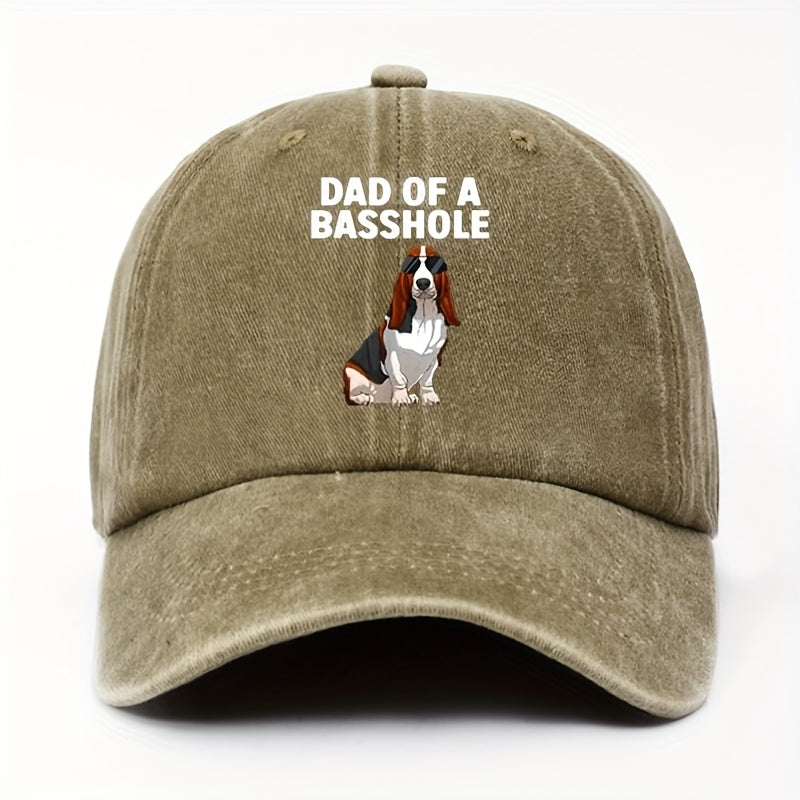 Cool Basset Hound Design Men'S Dad Baseball Cap, Lightweight Soft Comfortable Breathable, Adjustable Back Closure Basset Hound Enthusiast Hat, Unisex, Multi-Color Optional