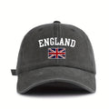 Flag-Pattern Printed Baseball Cap, Soft-Top Vintage Washed Cap, Adjustable Outdoor Sports Cap, Sweat-Absorbing And Breathable Sun Hat, Stylish Curved Brim Hat Suitable for Outdoor Sports, Travel And Vacations, a Gift for Friends And Family