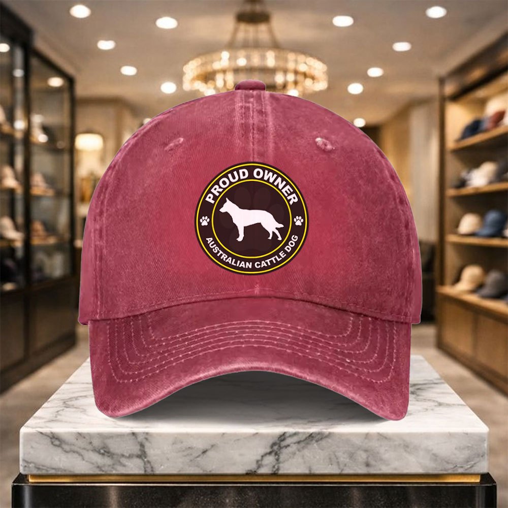 A Casual And Versatile Australian Cattle Dog Baseball Cap with Adjustable Design, Suitable for Outdoor Sports And Everyday Casual Wear. A Casual Street Hat for Casual Outfits