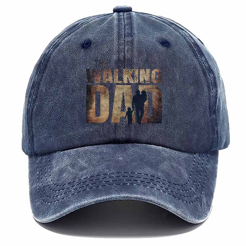 Post-Apocalyptic Wasteland Dad Baseball Cap, Sand-Textured Silhouette Of A Person, Warm Family, The Perfect Gift for Dad.