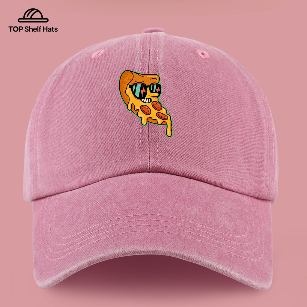 1pc Funny Pizza Slice Print Baseball Cap - Adjustable Vintage PAPA Trucker Dad Hat Suitable for &, Lightweight Breathable for Outdoor, Beach, Skateboarding, Casual Wear - Pizza-Themed, Parties, Daily Fashion Accessory