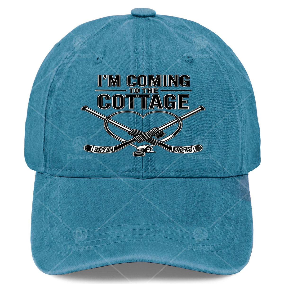 I'm Coming to the Lodge Romantic Hockey Shirt Couple's Baseball Cap Unisex