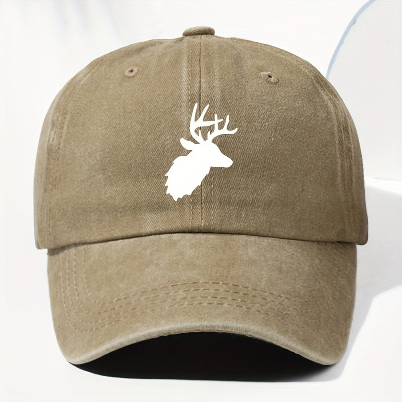 Unisex Animal Print Washed Vintage Baseball Cap Fashion Men Women Sun Hat Adjustable Size Trucker Cap Suitable for All Seasons Daily Wear