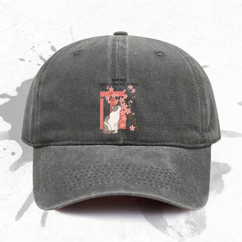 1pc, Adjustable Baseball Cap with Cute Cat Design, Lightweight Printed Craft Women'S Hat, Men'S Trendy Cap with Cat Pattern, Ideal Gift for Weddings, Parties, Birthdays
