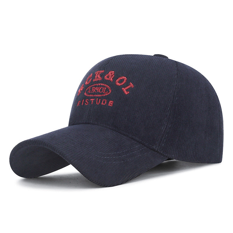 New Corduroy Hats for Autumn And Winter, Thickened And Warm, Suitable for Both Men And Women, Designed to Make The Face Look Smaller