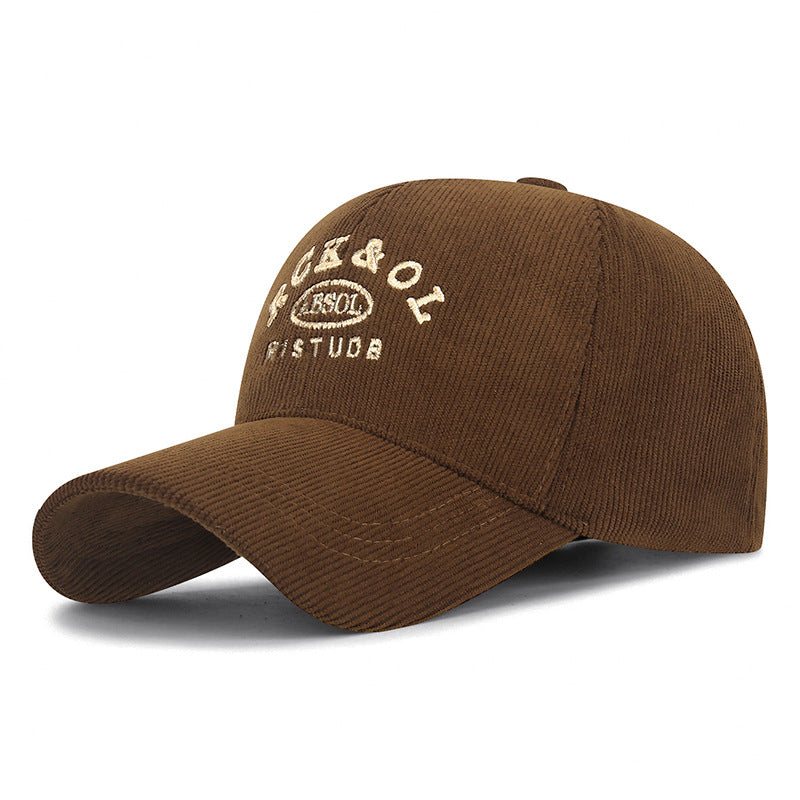 New Corduroy Hats for Autumn And Winter, Thickened And Warm, Suitable for Both Men And Women, Designed to Make The Face Look Smaller