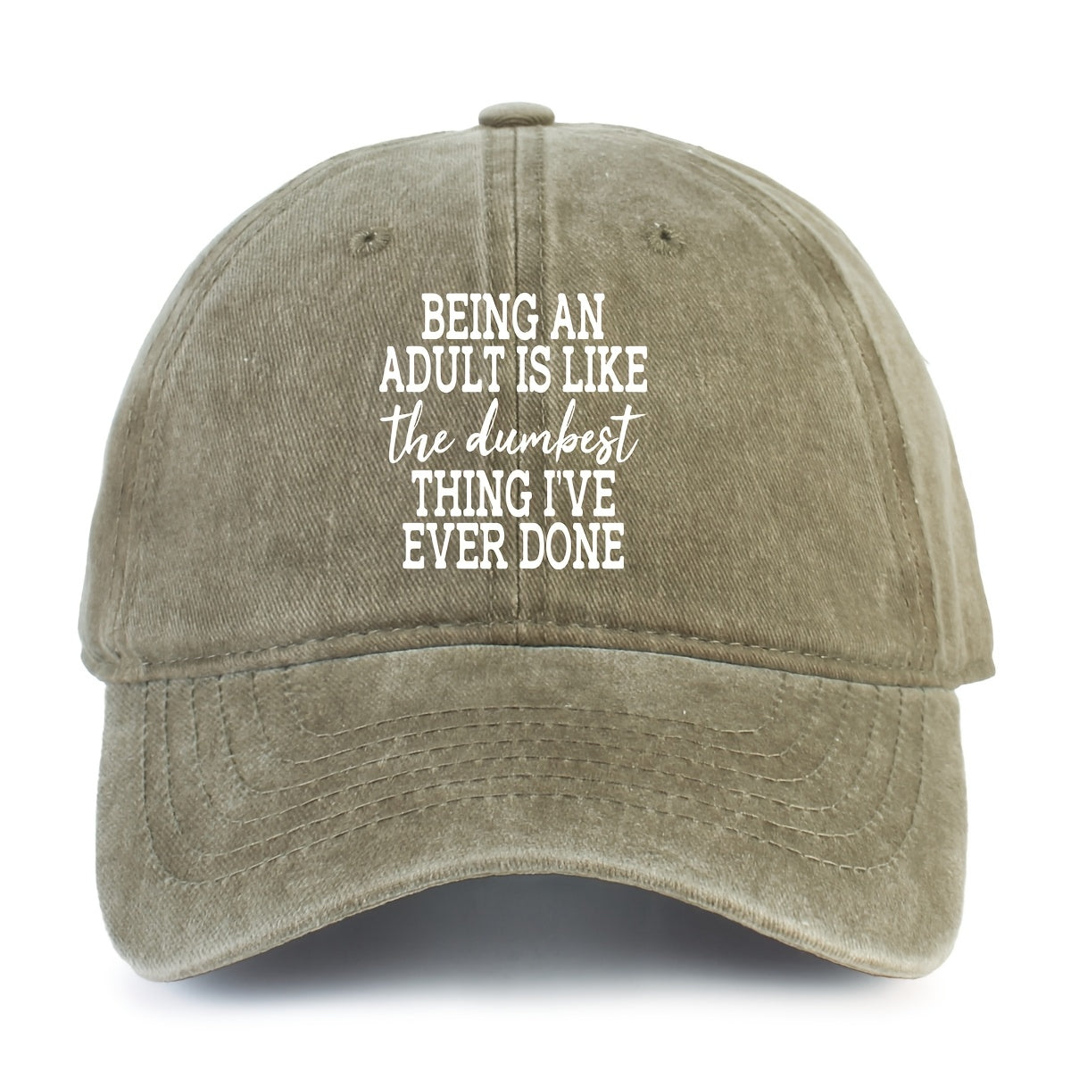 Lightweight Solid Color Baseball Cap, Printed And Distressed, Adjustable Sun Hat Suitable for Both Men And Women