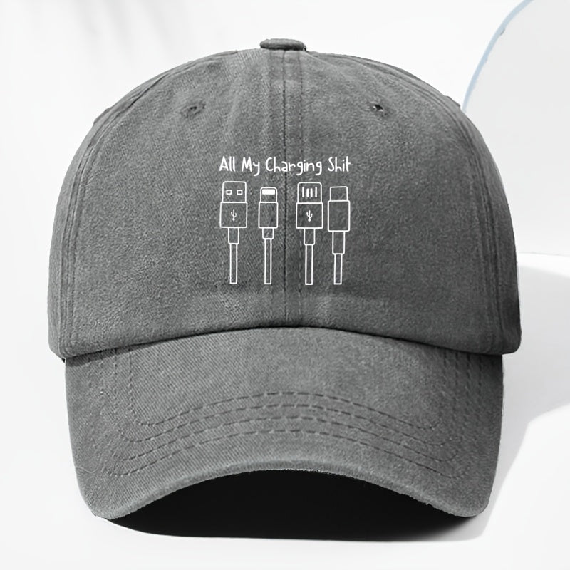 A Stylish Unisex Printed Washed Vintage Baseball Cap, Suitable for Sun, Outdoor Wear, and Daily Use, and Appropriate for All Seasons