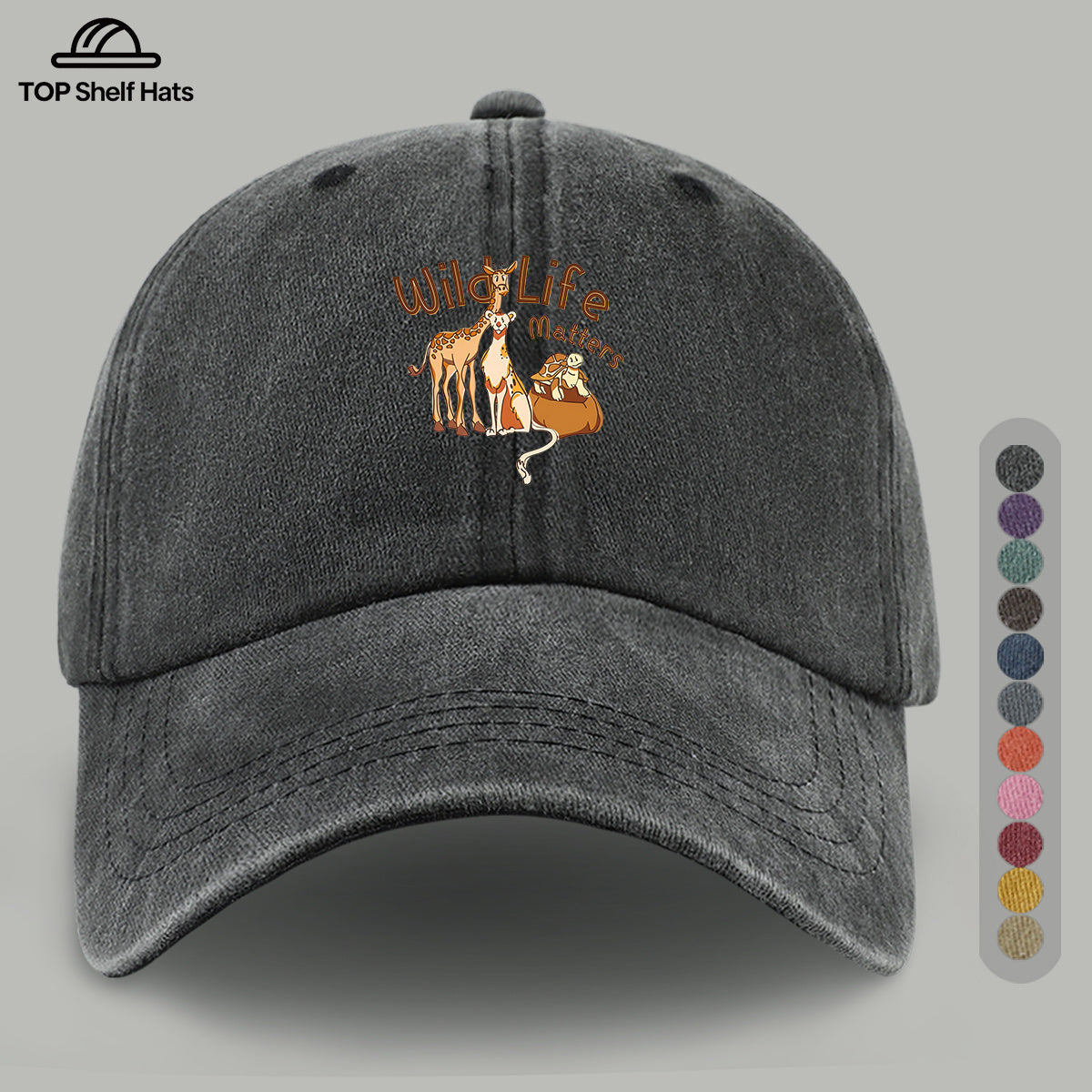 1pc Wild Life Matters Animal Print Baseball Cap - Adjustable Vintage PAPA Trucker Hat Suitable for &, Lightweight Breathable Dad Cap for Outdoor, Beach, Hiking, Skateboarding, Casual Wear - Ideal, Holidays, Urban Style