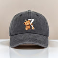 Adjustable Baseball Cap with Cartoon Bear and Crown Print, Suitable for Outdoor Travel, Camping, Sunny Activities, Parties, and Unisex Hip-hop Style