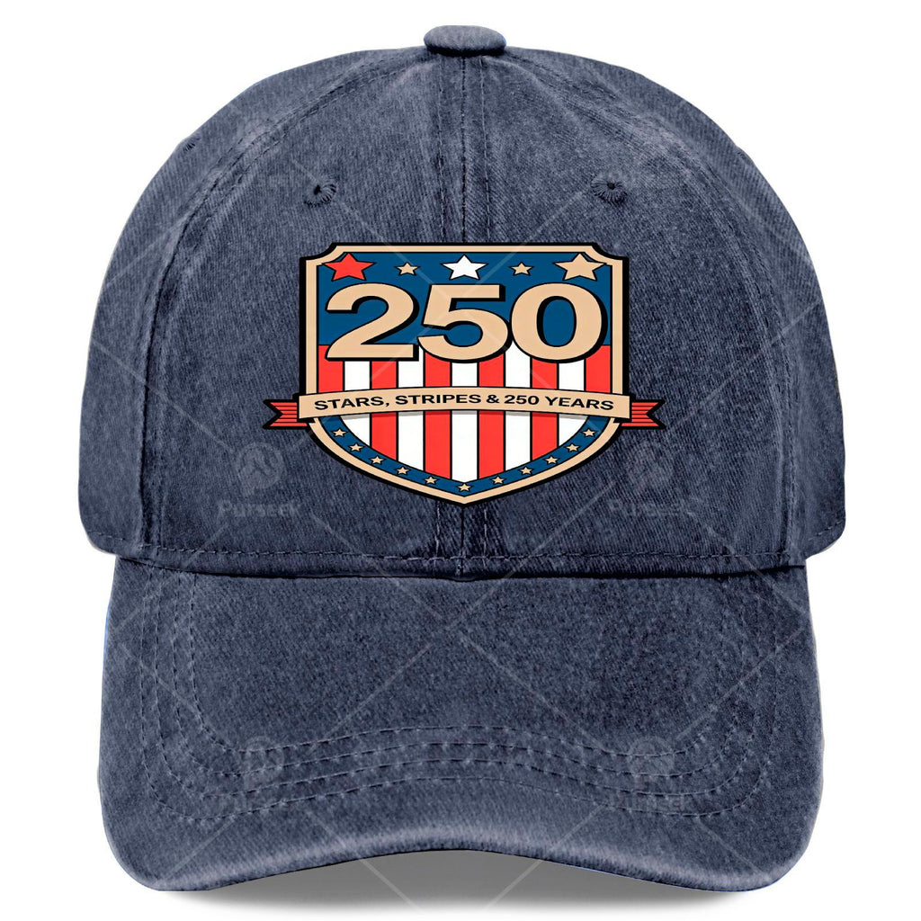 250 Years Usas Flag American 250Th Anniversary Patriotics Baseball Hat Unisex
