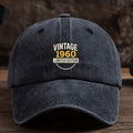 Men' Vintage 1960 Limited Edition Baseball Cap - Adjustable Snapback, Breathable Textile Fabric Hat Suitable for Outdoor & Casual Wear, Durable Retro Headgear with Cap, Hand Washable (Not Dry)