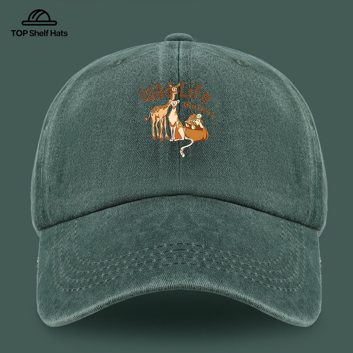 1pc Wild Life Matters Animal Print Baseball Cap - Adjustable Vintage PAPA Trucker Hat Suitable for &, Lightweight Breathable Dad Cap for Outdoor, Beach, Hiking, Skateboarding, Casual Wear - Ideal, Holidays, Urban Style