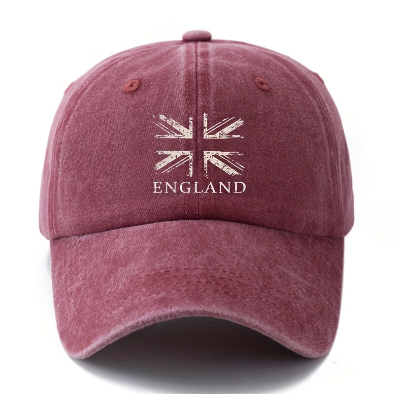 A Versatile British Flag Baseball Cap for Both Men And Women, a Classic Vintage Washed Outdoor Lightweight Curved Brim Hat, a Trucker Hat, Suitable for Outdoor Vacations, Camping, And Other Leisure Occasions