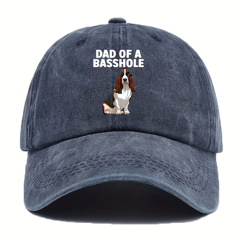 Cool Basset Hound Design Men'S Dad Baseball Cap, Lightweight Soft Comfortable Breathable, Adjustable Back Closure Basset Hound Enthusiast Hat, Unisex, Multi-Color Optional
