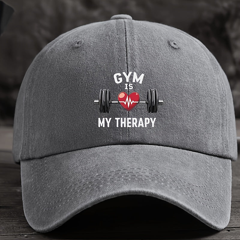 Men'S Funny Gym Hat - Baseball Cap with "GYM - MY " Text, Workout And Casual Hat for Fitness Centers, Casual Attire - Machine Washable Breathable Baseball Cap for Men, Active Lifestyle Accessory, Sporty Design, Comfortable Fit, Headwear