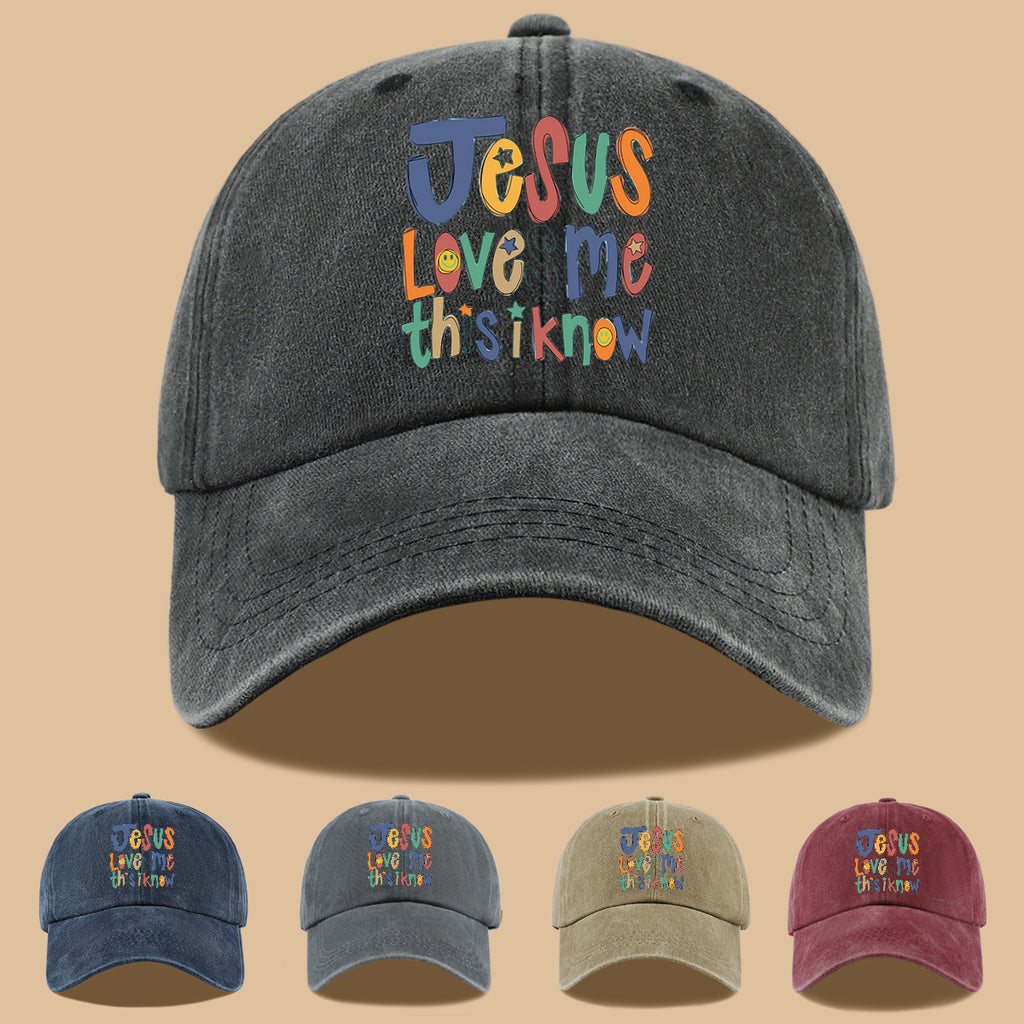 1pc Christian-themed Printed Baseball Cap with a Warm and Affectionate Design, Featuring Rounded, Cute, and Colorful Text. Lightweight, Comfortable, and Breathable Sun Hat with a Stylish, Simple, and Aesthetically Pleasing Look. Adjustable Size