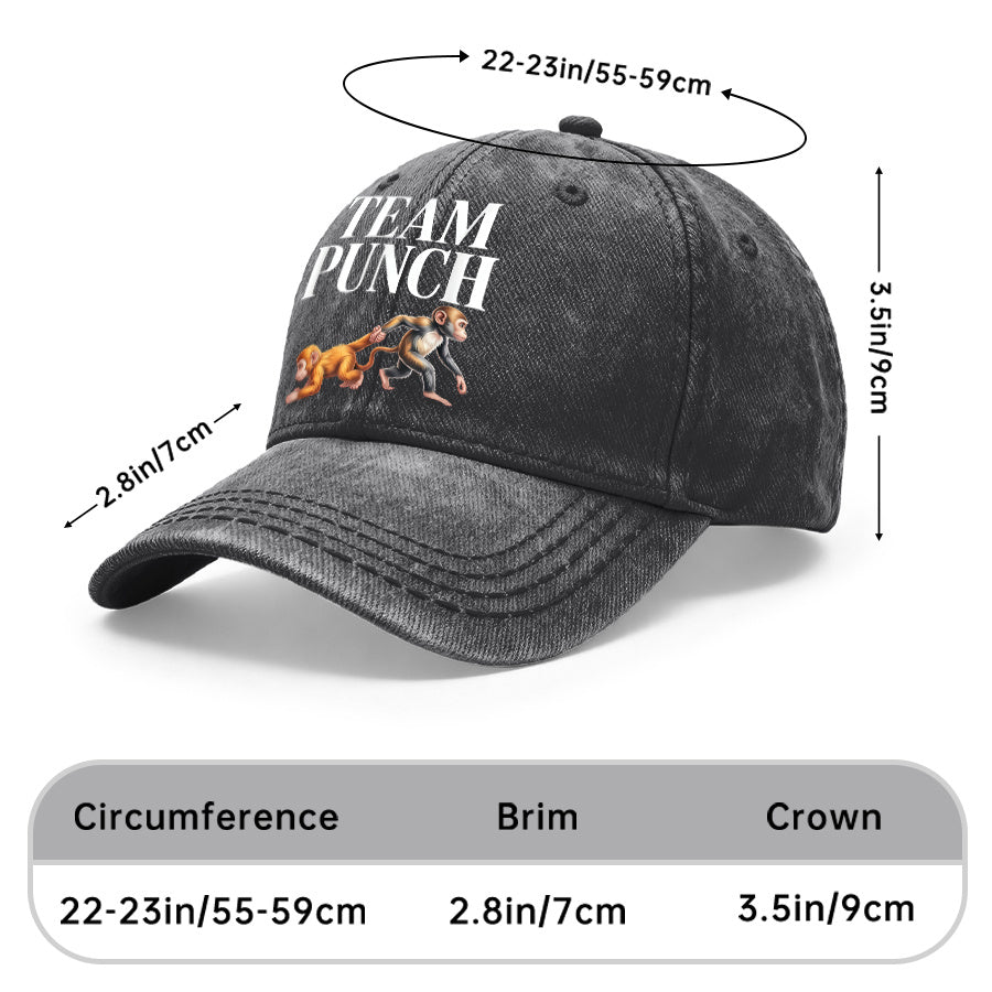 1 Vintage Washed Baseball Cap with a Boxing Monkey Pattern- Adjustable Unisex Hat, Suitable for Outdoor and Everyday Casual Wear, Can Be Used as a Gift for Both Men and Women, Team-themed, Vintage Style, Suitable for Spring, Summer, Autumn, and Winte