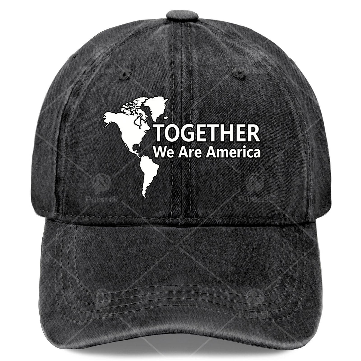 Together We Are America Baseball Hat Unisex Classic Washed Distressed Cap