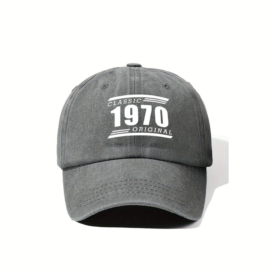 1970 Classic Vintage Washed Distressed Duckbill Cap, Unisex, Outdoor Baseball Cap, Adjustable, Washed Vintage Style, Lightweight And Breathable Golf Cap