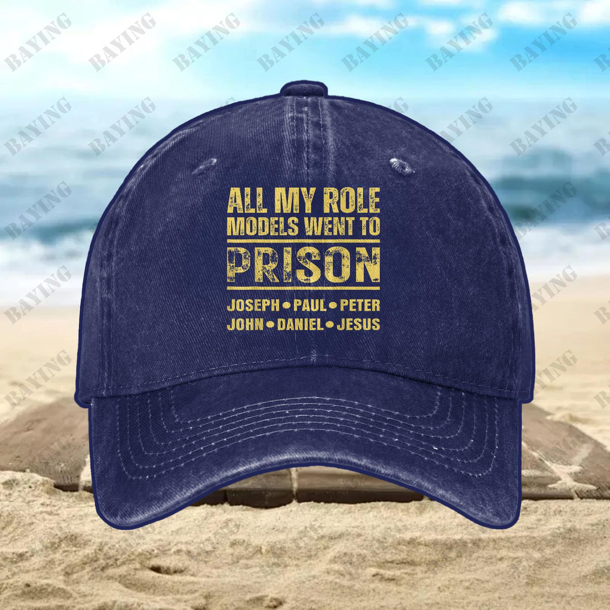Men' All My Idols Have Gone to Prison Baseball Cap - Retro Prison-Themed Dad Hat with Iconic Print, Knitted Machine-Washable Cap Suitable for Casual Wear & Themed Events, Novelty Gift for Fans of Prison Culture