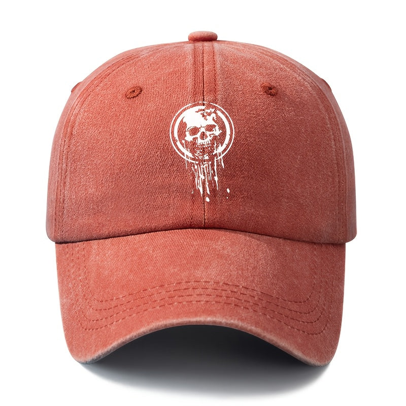 A Stylish And Versatile Unisex Printed Baseball Cap with a Round Design, Featuring a Classic Retro Washed Look. This Lightweight Outdoor Cap Is Perfect for Truck Drivers And Suitable for Casual Occasions Like Outdoor Vacations, Camping
