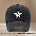 Double-layer Five-pointed Star Line Pattern Baseball Cap, Adjustable Size, Lightweight Hip-hop Hat, Unisex Casual Cap for Parties, Dinners, and Camping, Comfortable and  Curved Brim Hat, Versatile Snapback Cap, Simple, Trendy, and Cool Six-panel Cap