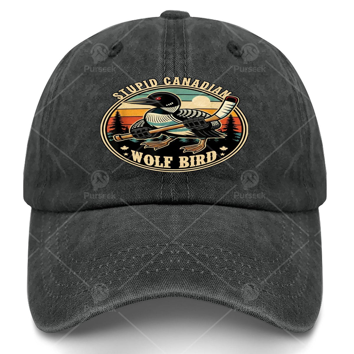 Retro Canadian Wolf Bird Heated Hookey Loon Baseball for Everyone