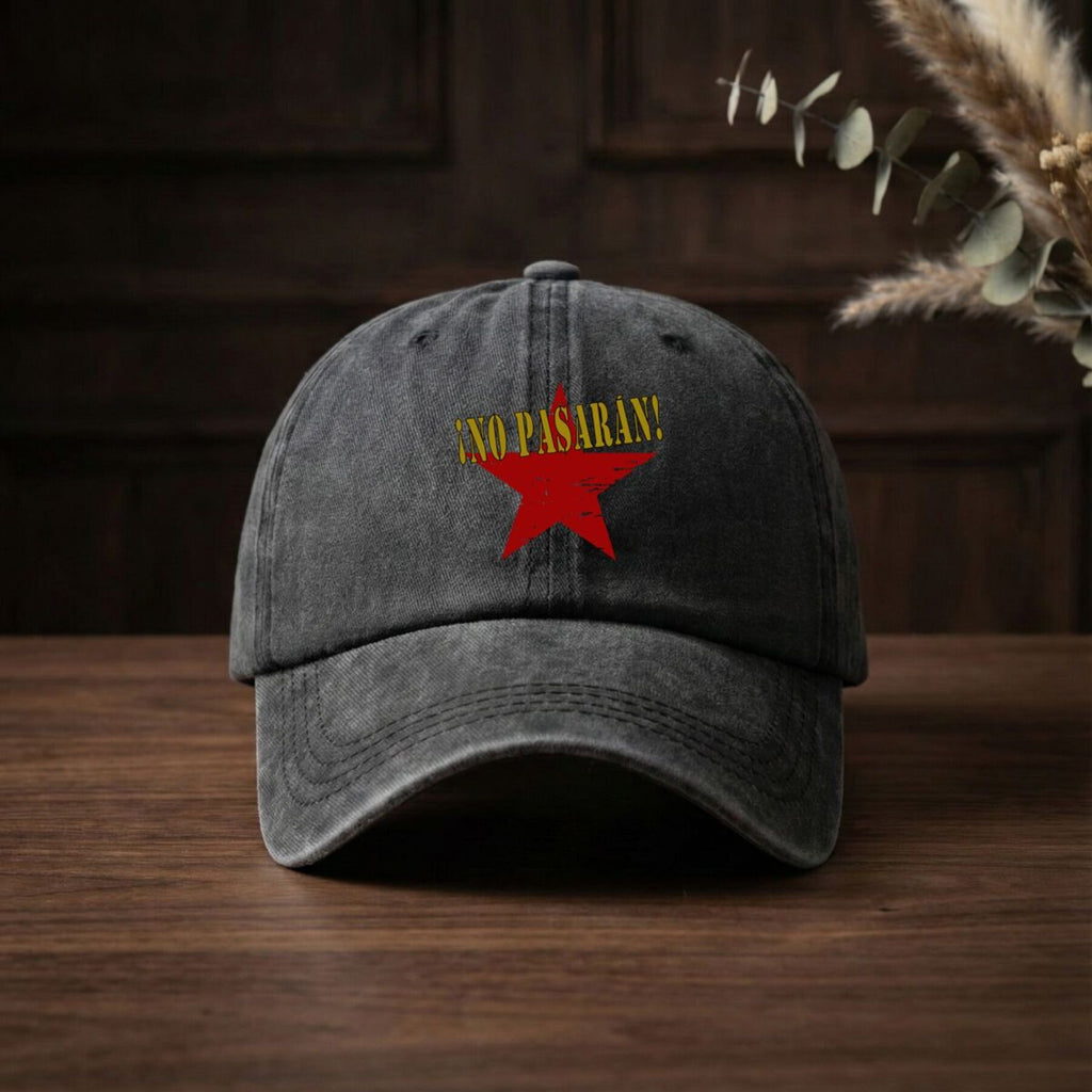 No Pass Political Themed Resistance Art 2026 New Vintage Duckbill Cap Washed Baseball Cap Men'S Printed Outdoor Fashion Hat Unisex