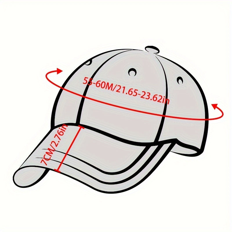 Unisex Vintage Cat Ear Baseball Cap, Trendy And Versatile, Comfortable And Breathable, Sun-Protective Hat for Outdoor Sports, Adjustable Lightweight Polyester Fiber in Classic Black