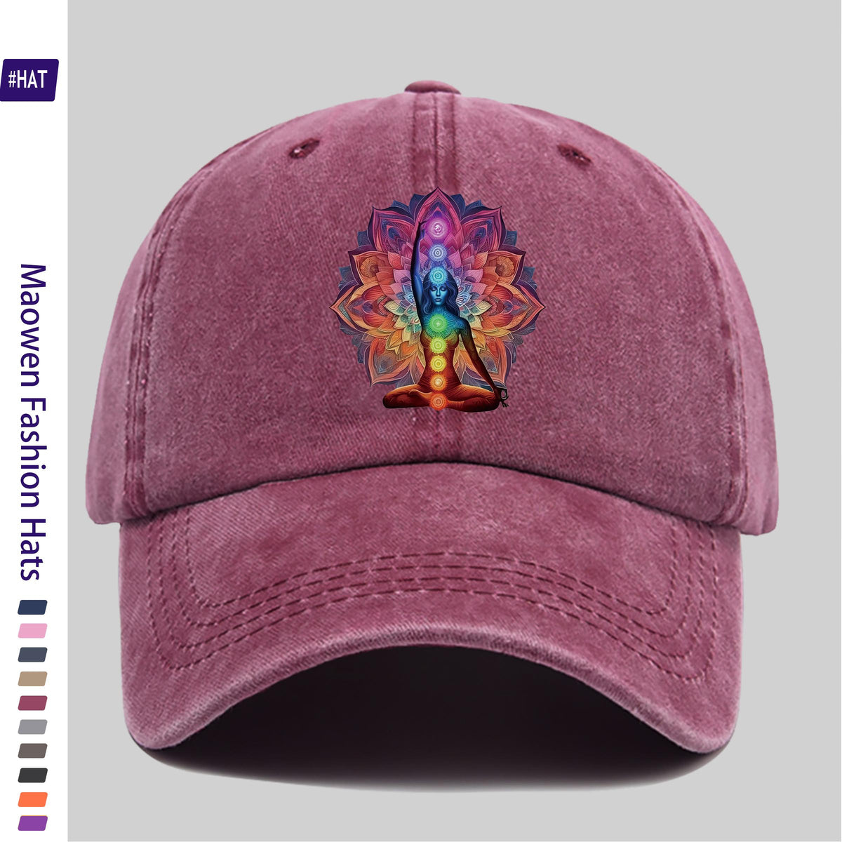 1pc Washable Baseball Cap, with a for Lotus Yoga Angel Meditation Pattern Printed Design, New Autumn and Winter Vintage Baseball Cap, Unisex, Adjustable, Lightweight Outdoor Cap, Suitable for All Seasons, Ideal for Travel and Leisure, Suitable for Sp